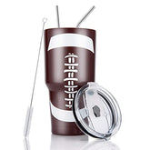 30 oz tumbler stainless steel cups metal water bottles in bulk - Football